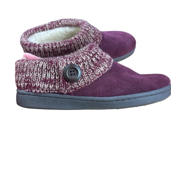 EUC The Vermont Country Store Women's Suede Slipper Clogs With Ragg Cuffs Sz 7M - Picture 8 of 10